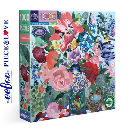 eeBoo SPRING BOUQUET 1000 pc Square Jigsaw Puzzle Super Deluxe PZT112