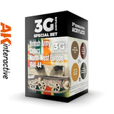3G Special Set - British Army Colours North- West Europe 1941-44 - 4 x 17ml | AK interactive | AK11680