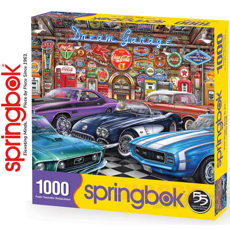 DREAM GARAGE 1000 piece SPRINGBOK Jigsaw Puzzle Random Cut Super Deluxe