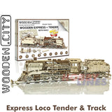 Express Loco Tender & Track - 3D Puzzle | Wooden City | WR323