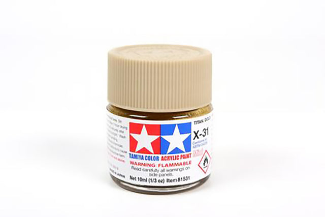 Tamiya Acrylic Mini Paint X-31 Titan Gold