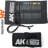 Weathering Pencils x 37 in Cloth Case - Full Range | AK interactive | AK10048