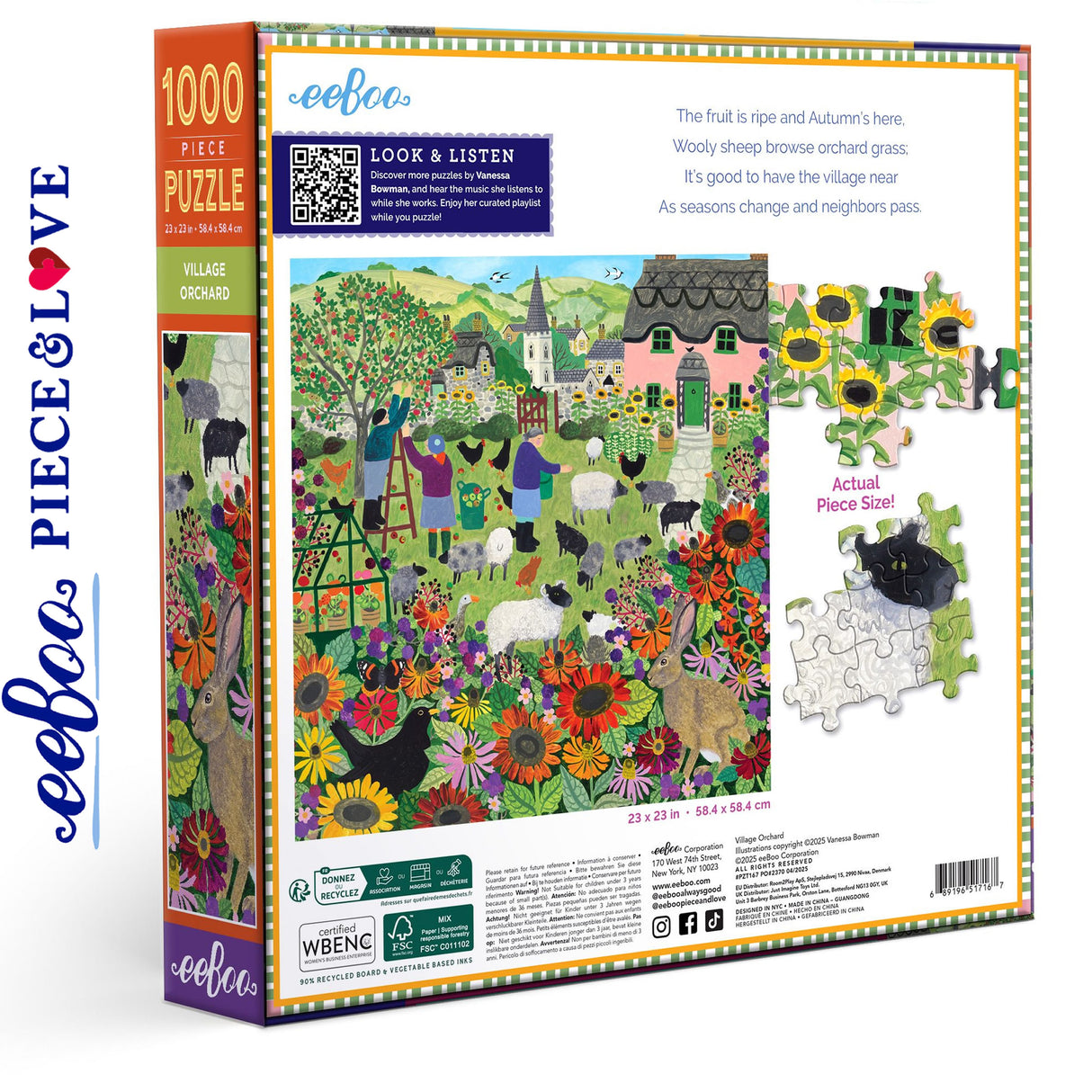 Village Orchard 1000pc Puzzle | eeBoo | PZT167