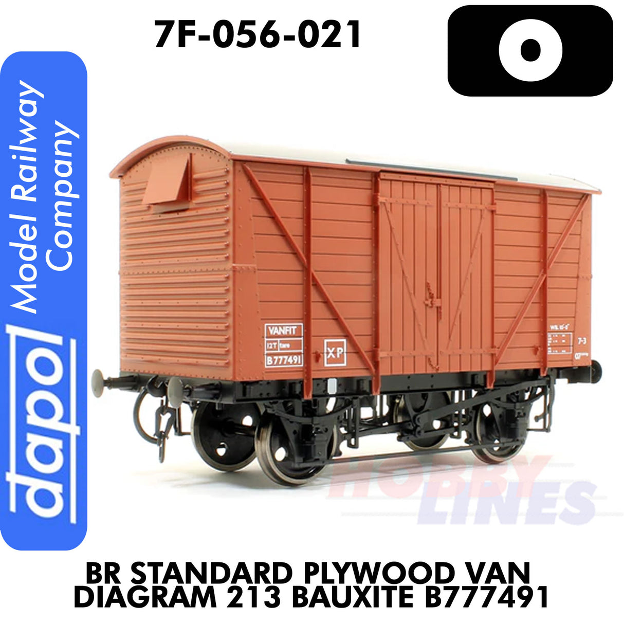 BR Standard Plywood Van Diagram 213 Bauxite B777491 | Dapol | 7F-056-021
