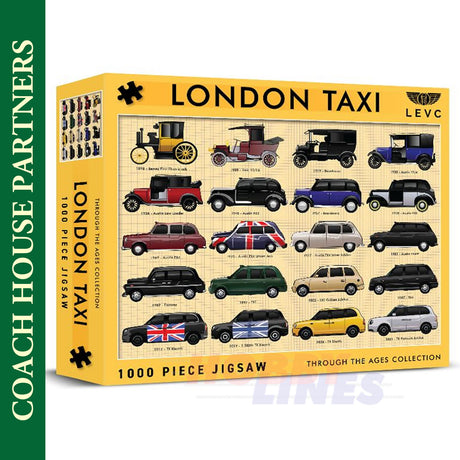 London Taxis - Through the Ages - Jigsaw Puzzle 1000pc | Coach House Partners | CHP0187