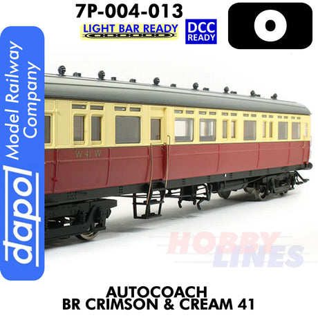 Autocoach BR Crimson & Cream 41 Coach - DCC & Lightbar Ready | Dapol | 7P-004-013