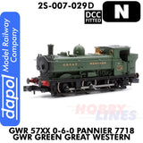 Great Western Railway - 57XX 0-6-0 Pannier 7718 Green Great Western - DCC Fitted | Dapol | 2S-007-029D