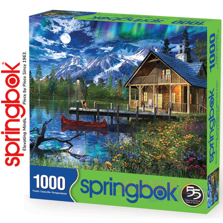 MOON CABIN RETREAT 1000 piece SPRINGBOK Jigsaw Puzzle Random Cut Super Deluxe