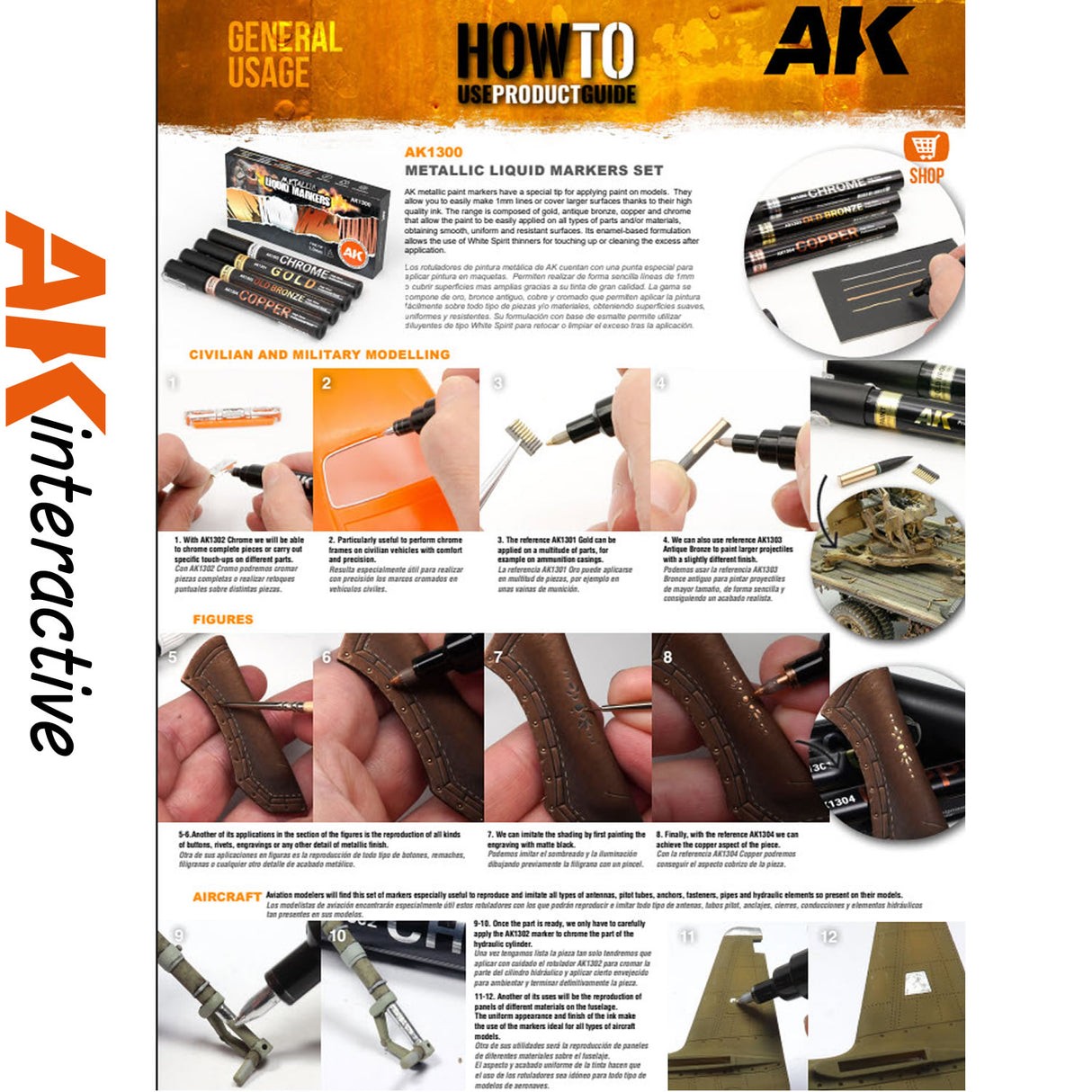 Metallic Liquid Marker - Old Bronze - Fine Tip 1.0mm | AK interactive | AK1303