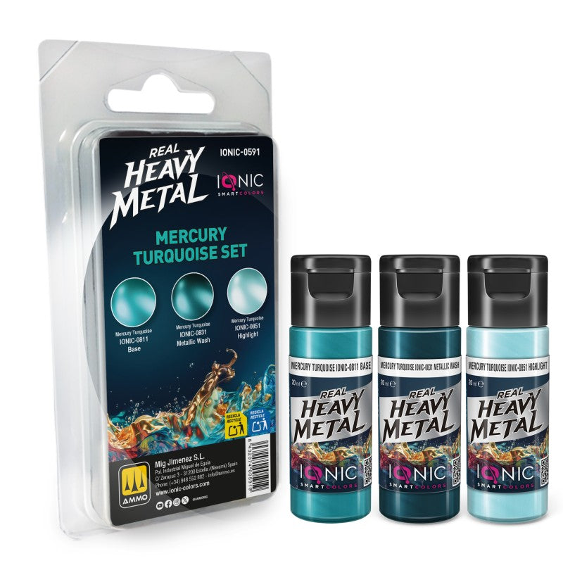 Real Heavy Metal - Mercury Turquoise Set - 3 x 20ml | IONIC | IONIC0591