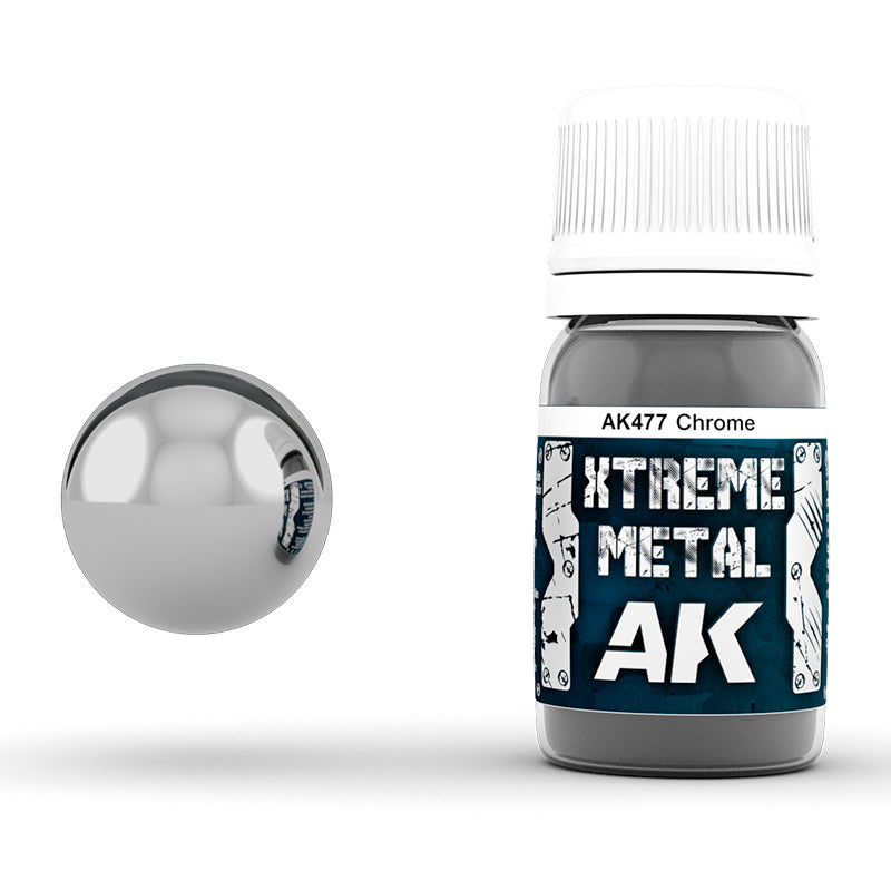 Xtreme Metal - Chrome - Acrylic Paint 30ml | Ak interactive | AK477