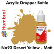 Acrylic Dropper - No 93 Desert Yellow - Matt | Humbrol | DB0093