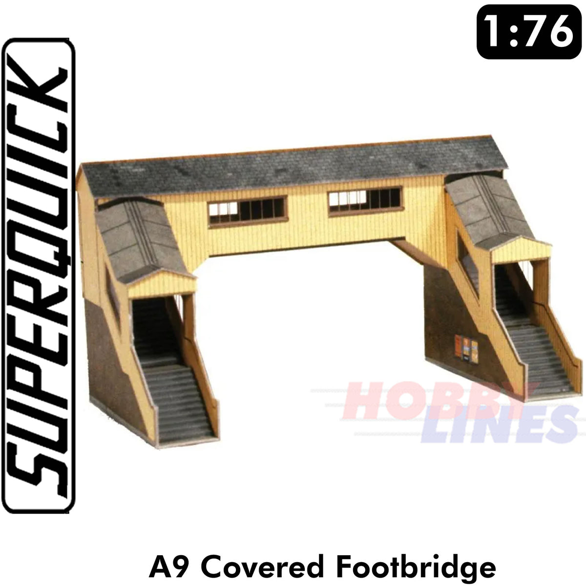 COVERED FOOTBRIDGE A9 1:72 OO HO Gauge Railways Building Series A09 SuperQuick