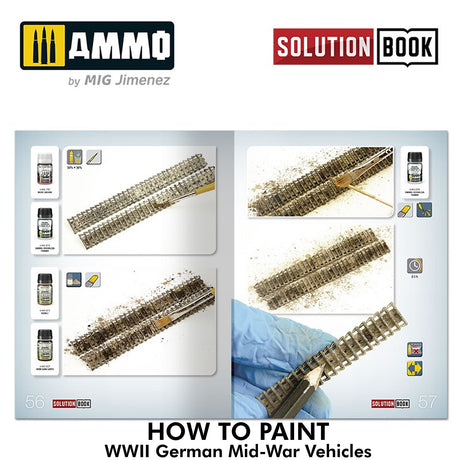 Solution Book 21 - How to Paint WWII German Mid-War Vehicles | Ammo by Mig Jimenez | MIG6527