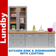 Load image into Gallery viewer, KITCHEN SINK &amp; DISHWASHER with Lighting Doll House LUNDBY 60-6054-00
