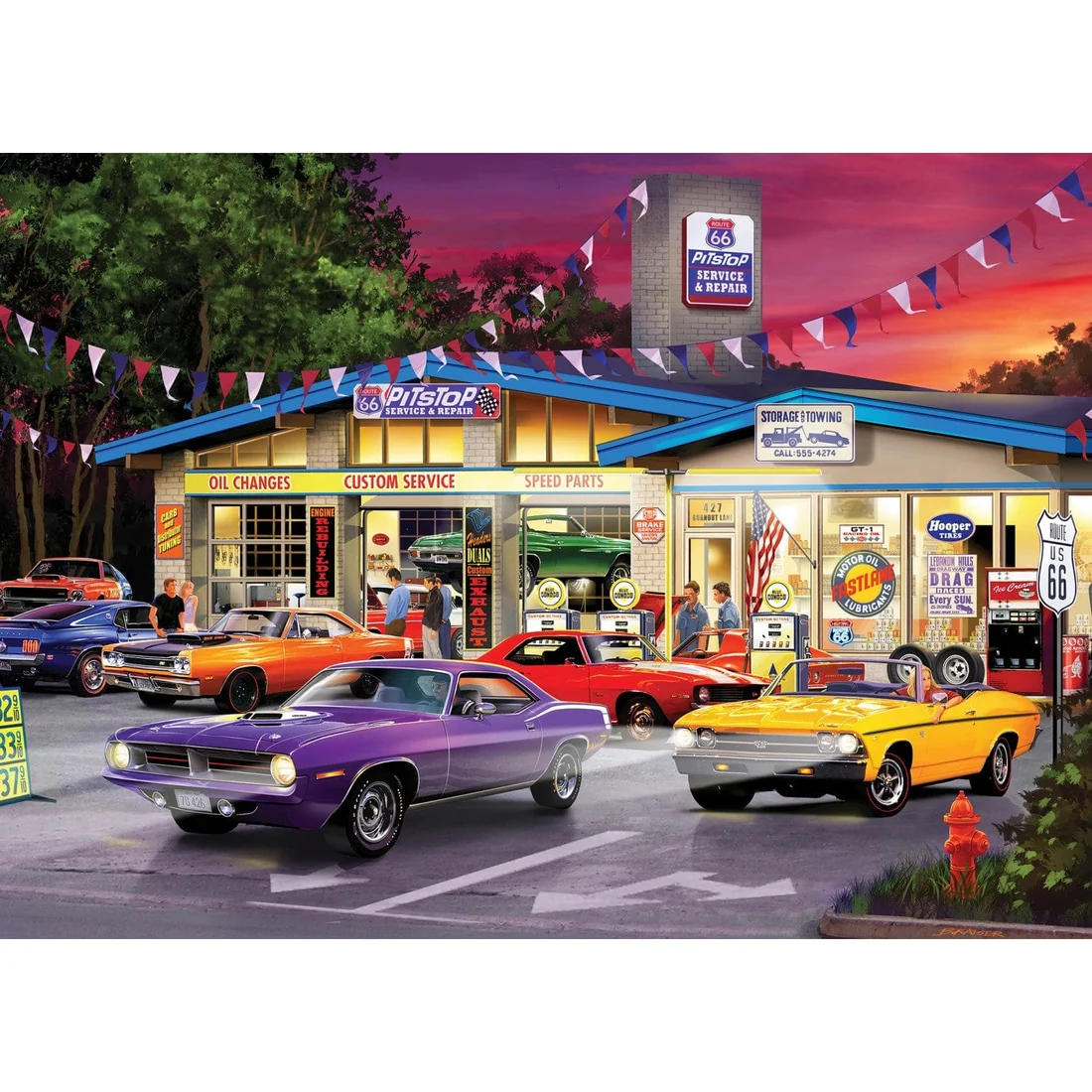 Cruisin' Route 66 Pitstop - 1000pc Puzzle | Masterpieces | MSP-72040.01
