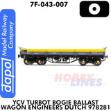YCV Turbot Bogie Ballast Wagon Engineers Dutch  978281  | Dapol | 7F-043-007