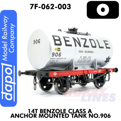 14T Benzole Class A Anchor Mounted Tank No.906 | Dapol | 7F-062-003