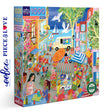 eeBoo MARKETPLACE IN FRANCE 1000 pc Square Jigsaw Puzzle Super Deluxe PZTMFR