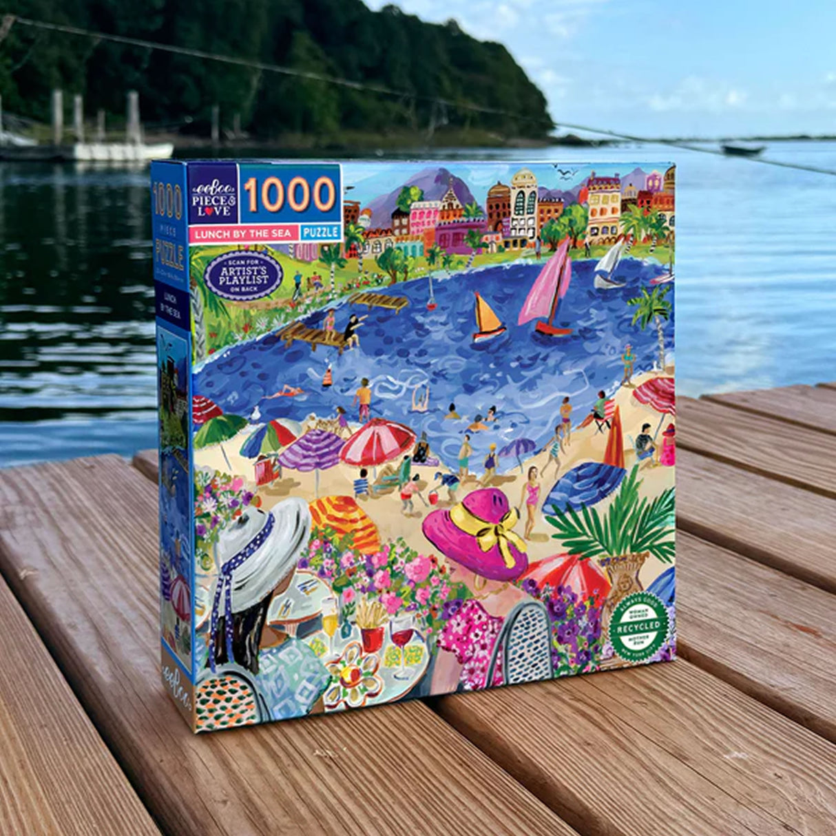eeBoo LUNCH BY THE SEA 1000 pc Square Jigsaw Puzzle Super Deluxe PZT117