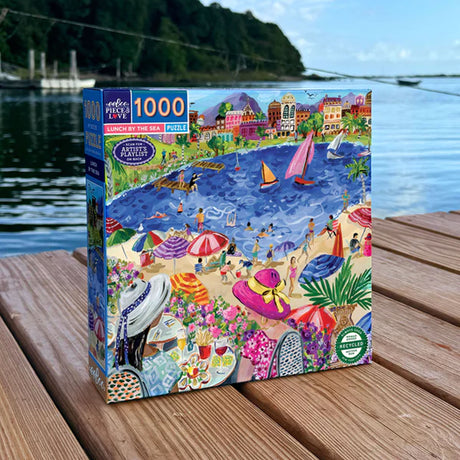 eeBoo LUNCH BY THE SEA 1000 pc Square Jigsaw Puzzle Super Deluxe PZT117
