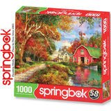 AUTUMN BARN 1000 piece SPRINGBOK Jigsaw Puzzle Random Cut Super Deluxe