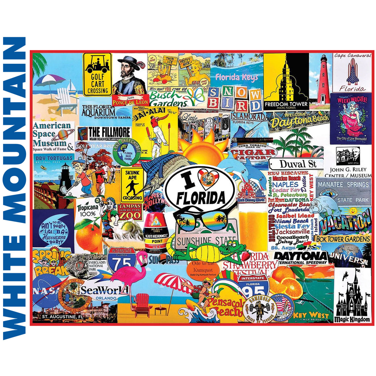 I Love Florida - 1000pc Puzzle | White Mountain | 1455pz