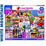 I LOVE THE 1980's 1000 pc super deluxe Jigsaw Puzzle WHITE MOUNTAIN 1525