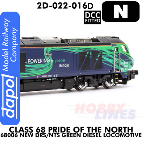 Class 68 Pride of the North 68006 New DRS/NTS Diesel -  DCC Fitted | Dapol | 2D-022-016D