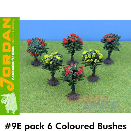 #9E Coloured Bushes - 6 Pack | Jordan |  59509