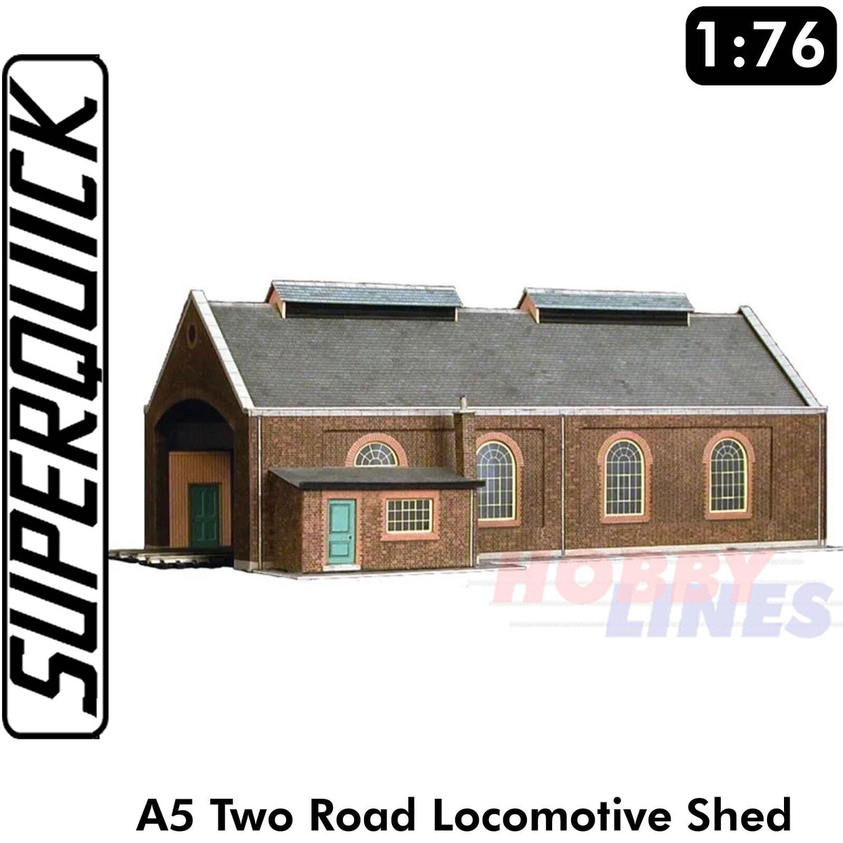 TWO ROAD LOCO SHED A5 1:72 OO HO Gauge Railways Building Series A A05 SuperQuick