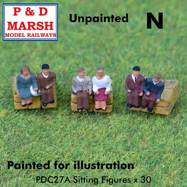 30 Seated Figures - Unpainted | P&D Marsh  | C27A