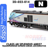 Class 68 Splendid 68027 Transpennine Express Diesel  -DCC Ready | Dapol | 2D-022-014