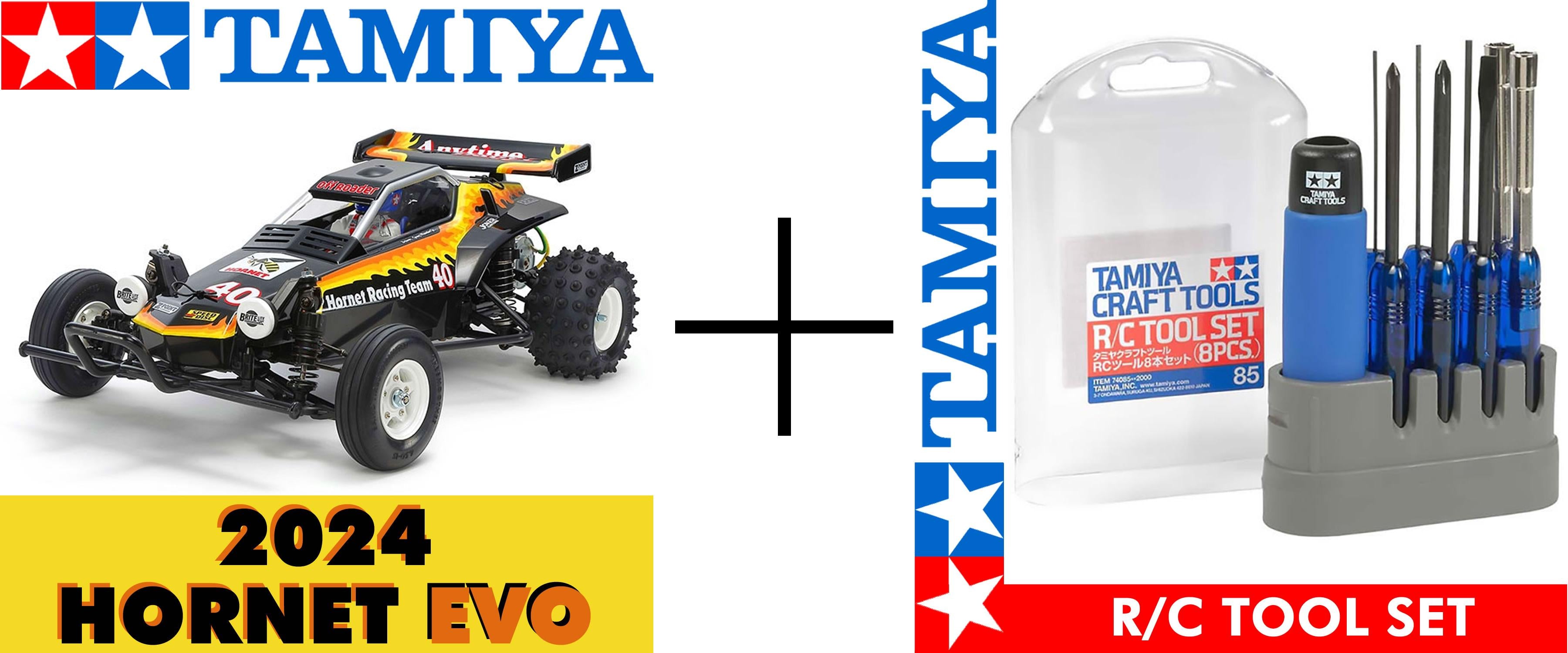 Tamiya Hornet EVO 1:10 R/C 58742 with FREE Tamiya R/C Tool
