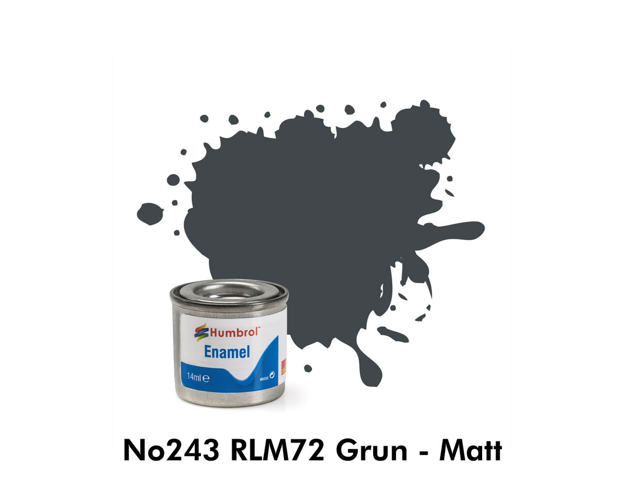 Enamel Tinlets No 243 RLM72 Grun Matt