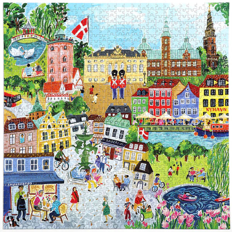 eeBoo COPENHAGEN 1000 pc Square Jigsaw Puzzle Super Deluxe PZTCOP