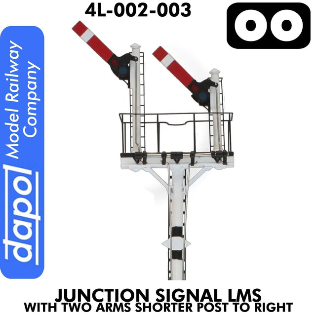 Junction Signal LMS with Two Arms Shorter Post to Right |  Dapol | 4L-002-003