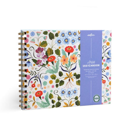 Flora's Hardcover Artist Sketchbook - 80pg | eeBoo | SKL112