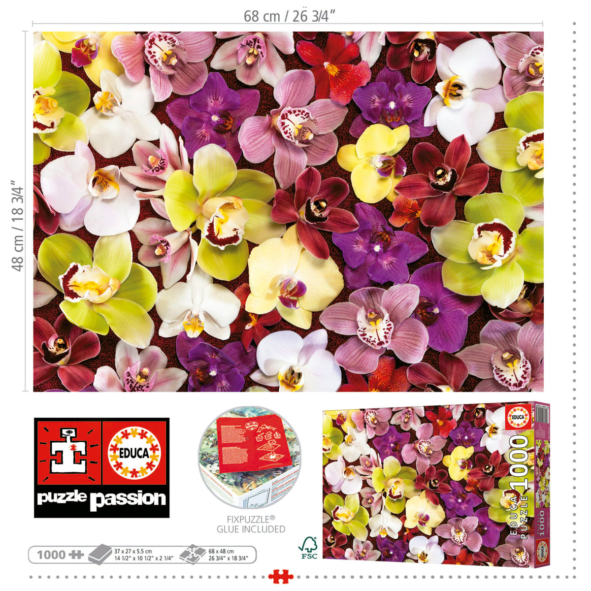 Orchid Collage 1000 Piece Jigsaw Puzzle | Educa | 19558