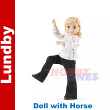 Load image into Gallery viewer, Lundby doll with Horse 60-8090-00
