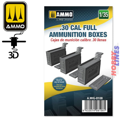 3D Printed .30 Cal Full Ammunition Boxes | Ammo by Mig Jimenez |  MIG8108
