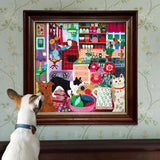 eeBoo PETS IN THE KITCHEN 1000 pc Square Jigsaw Puzzle Super Deluxe PZT121