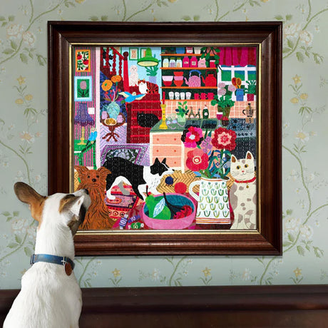 eeBoo PETS IN THE KITCHEN 1000 pc Square Jigsaw Puzzle Super Deluxe PZT121