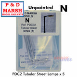 Tubular Street Lamps x 5 - Unpainted | P&D Marsh | C2