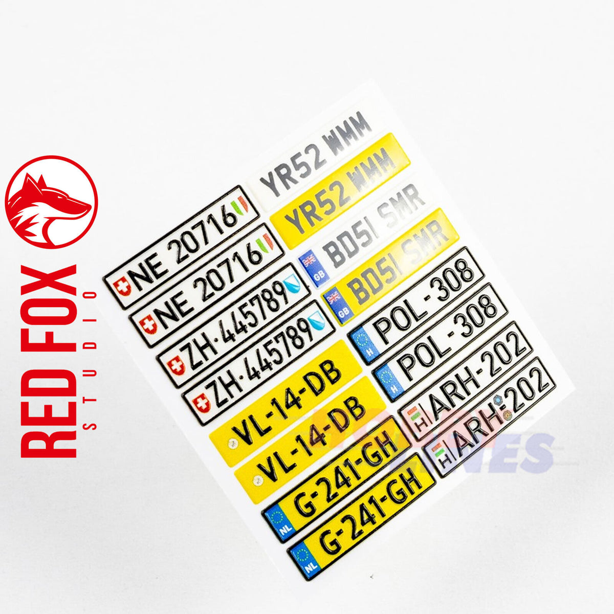 1/24 Unique License plates vol.01 (EU form)