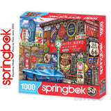 ROUTE 66 Pitstop 1000 piece SPRINGBOK Jigsaw Puzzle Random Cut Super Deluxe