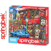 Load image into Gallery viewer, ROUTE 66 Pitstop 1000 piece SPRINGBOK Jigsaw Puzzle Random Cut Super Deluxe
