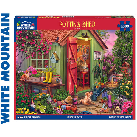 Potting Shed - 1000pc Puzzle | White Mountain |  2064pz