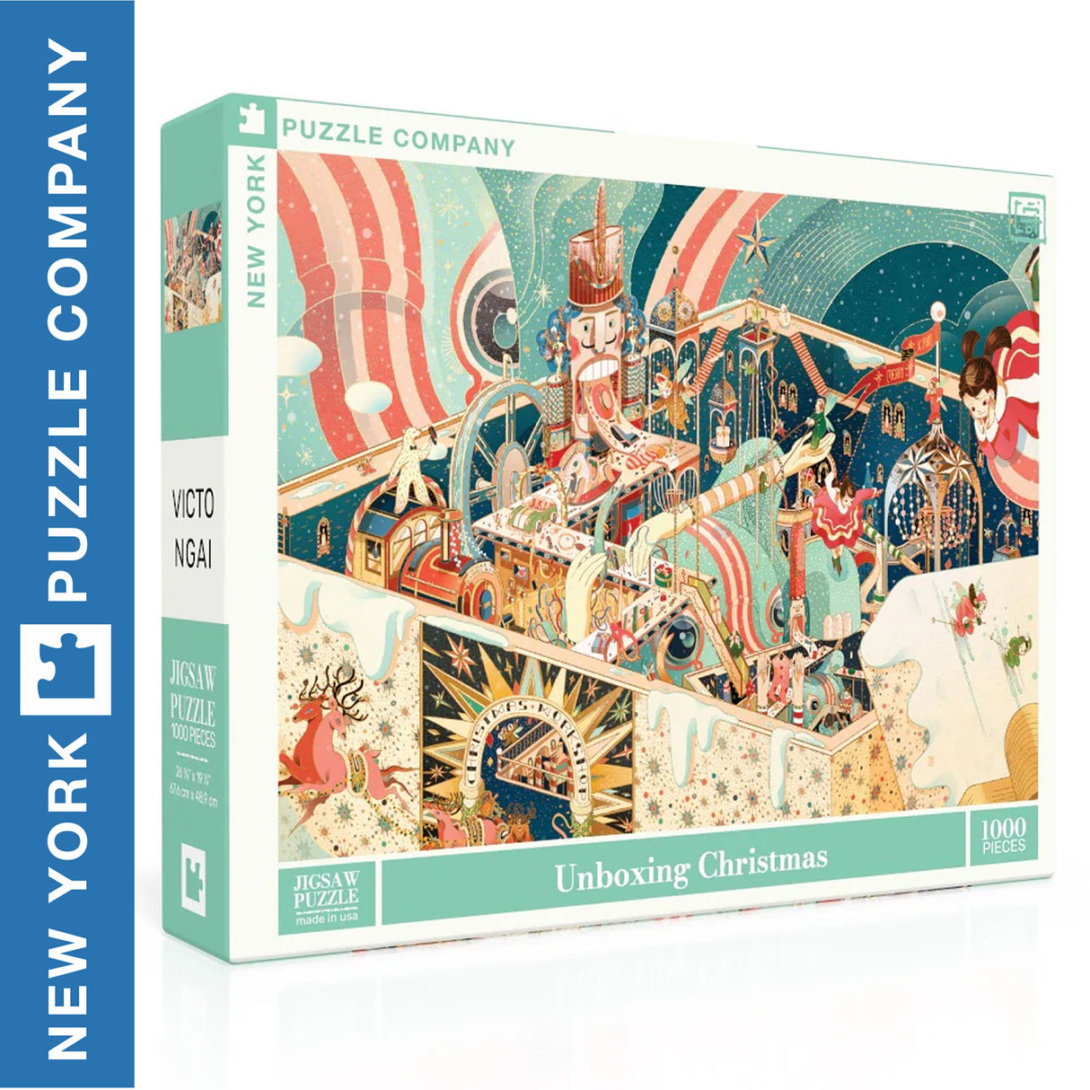 Unboxing Christmas 1000pc Jigsaw | New York Puzzle Company | NPZVN2341