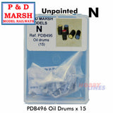 Oil Drums x 15 - Unpainted | P&D Marsh | B496